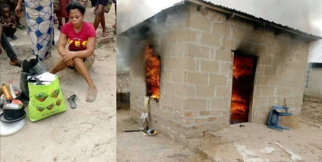 Lady Sets Ablaze Her Boyfriend’s House After A Misunderstanding.