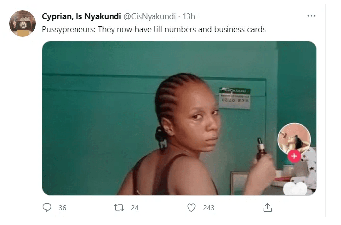 Slay queen hawking flesh from her bedsitter accidentally exposes a pay bill number on his wall