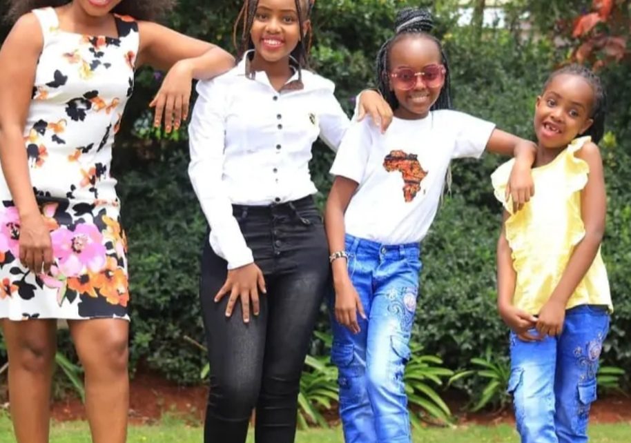 Njogu Wa Njoroge's Mistress Turned Wife, Mary Lincoln Treats Fans With Beautiful Photos Of Her 3 Daughters (PHOTOs)