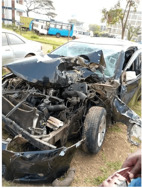 (PHOTO) Mugithi Star Gathee Wa Njeri, after Cheating Death experience 'I confess God’s miracle' after surviving a deadly accident along Thika Road