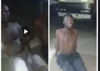 SHAME as two men are caught drilling each other in a parking lot (VIDEO)