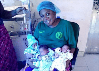 A woman gives birth to triplets after 9 years of ridicule and insults (PHOTOs).