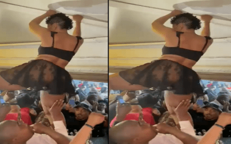 Sex-starved men almost caused a stampede while touching socialite’s Juicy Nyash and thighs(VIDEO)