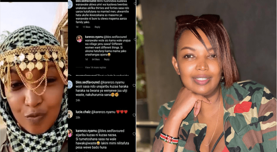 Karen Nyamu Hits Back at Fan Who claimed she wasted her 20s,snatched samidoh