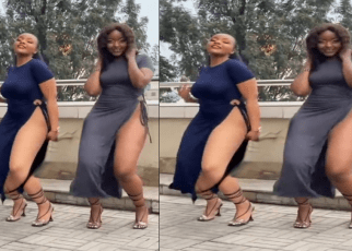 Again; lady caught exposing her ‘honey pot’ in a club parades acres of thighs with a friend while pantiless New juicy video (WATCH).