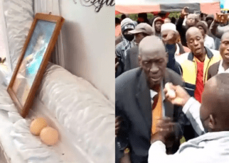 Kakamega funeral drama :Man Busted Putting Two Eggs Inside Coffin-"Witchcraft is Real "