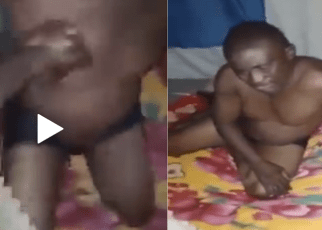 Man begs for mercy like a toddler after he was busted ‘chewing’ married woman in her matrimonial bed – Bibi ya wenyewe sumu! (VIDEO).