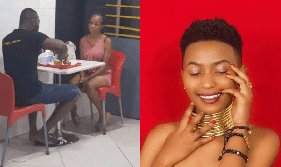 Lady in viral photo of her man eating while she watched him, Finally shares real story