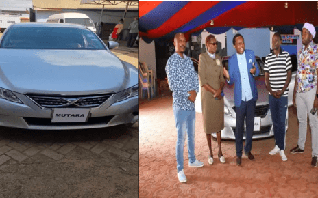 Kikuyu gospel Artist, DENNIS MUTARA, gifted a brand new Mark X after recovering from alcoholism (PHOTOs).