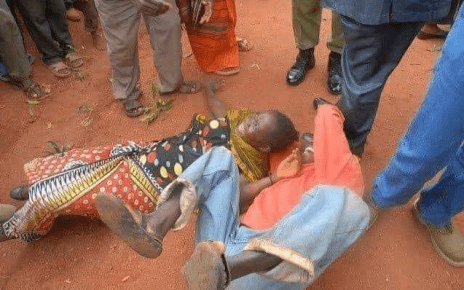 Drama in Kaharati- Murang'a County as two people, husband and wife laugh continuously since morning.