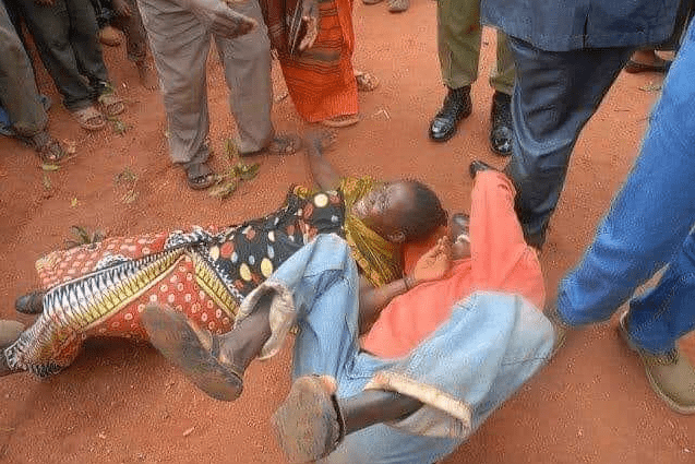 Drama in Kaharati- Murang'a County as two people, husband and wife laugh continuously since morning.
