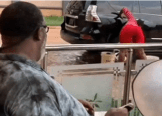 MITHINKA LINTURI caught on camera salivating on maid’s juicy goodies while she was washing his high-end car – His wife should be worried (VIDEO).