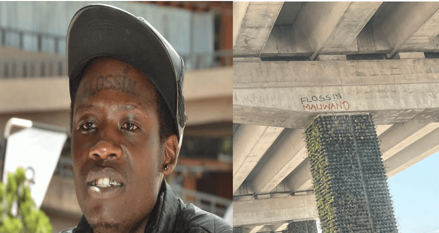 Meet Flossin Mauwano: City’s faceless, famous king of grafitti - writes name on Nairobi Expressway