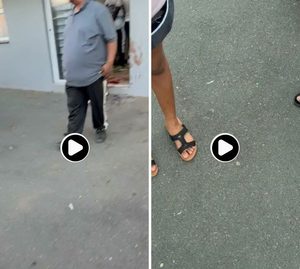 Shocking: Disturbing Video Shows Woman Stripping Her Father in Public After He Allegedly Refused to Give Her Money for Upkeep, Tells Bystanders to Film Him (VIDEO)